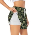 thumbnail image 2 of Disketp Camouflage Shark Print Women's Shorts Workout Shorts for Athletic Gym Running Shorts with Phone Pockets XX-Large, 2 of 8