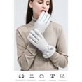 thumbnail image 5 of Jinhomg Plush Warm Gloves for Women Windproof Touchscreen Winter Gloves Thick Comfy Hiking Running Cycling Snow Gloves Outdoor Athletic Gloves Flash Deals of The Day Gray Free Size, 5 of 5