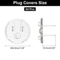 thumbnail image 2 of 24 Pack Outlet Covers Proofing, Plug Covers Easy Installation Electric Plug Protectors Safety Socket Cover Transparent, 2 of 6