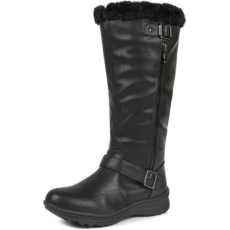 

DREAM PAIRS Women s Winter Fully Faux-Lined Zipper Closure Snow Knee High Boots