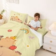 thumbnail image 3 of Erosebridal Kawaii Capybara Full Size Sheets for Kids, Cartoon Animal Lover Bed Sheets, 4pcs, 3 of 5