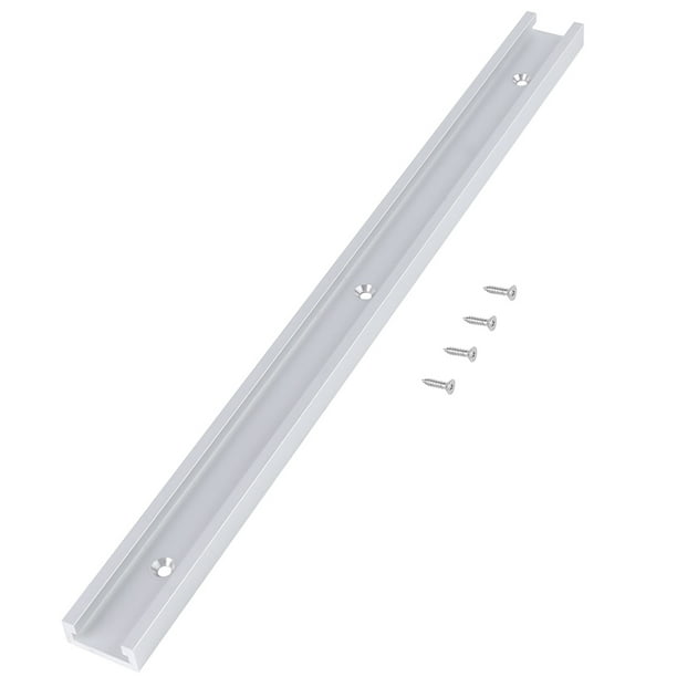 Pista con Ranura en T, 1 Pieza 400 Mm Aleación de Aluminio Pista en T Pista con Ranura en T con 4 Tornillos Autorroscantes para Carpintería o Sierra de Mesa de Enrutador, Accesorios de Plantilla ANGGREK Otros
