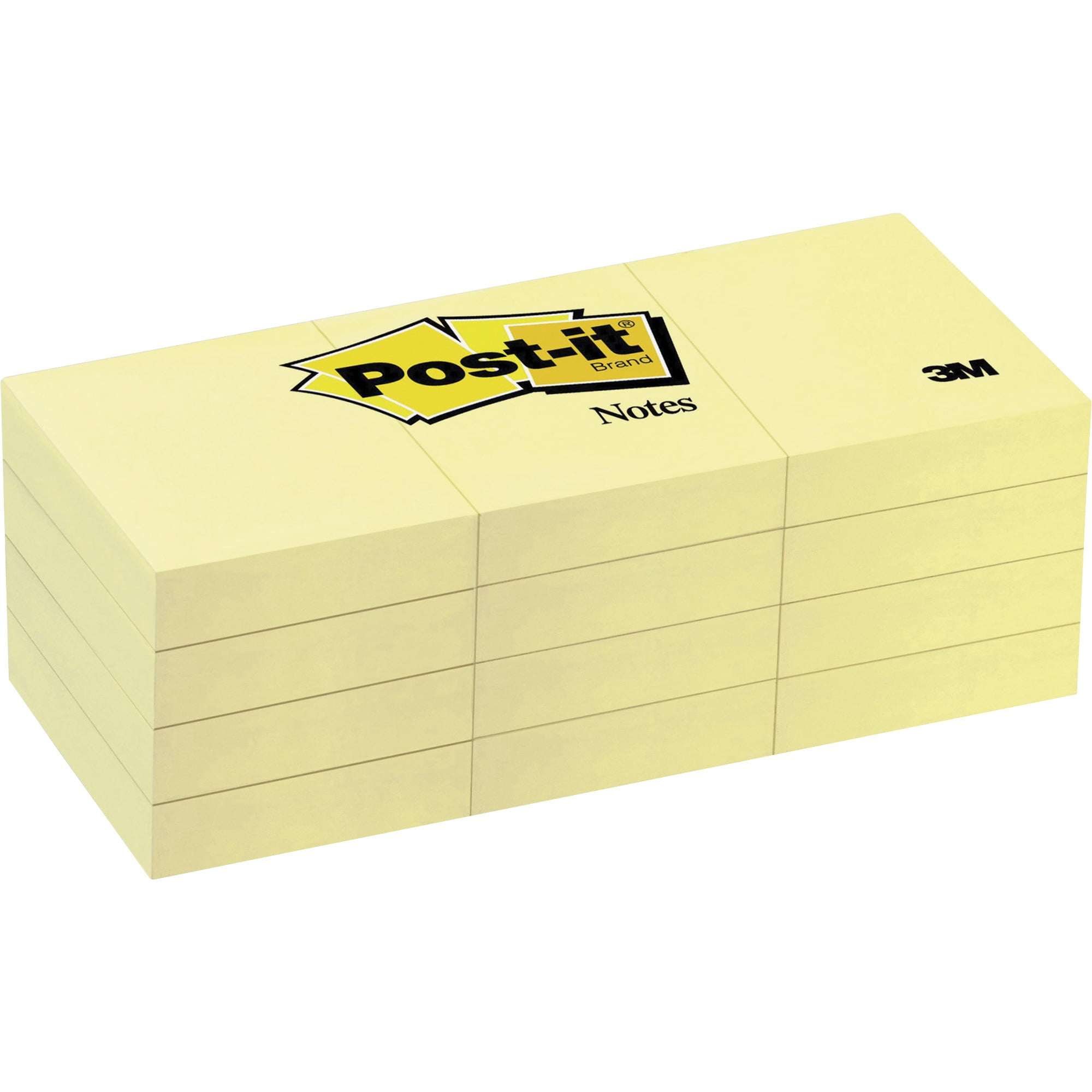 Sticky Notes 1.5 x 2 Inches Yellow Square 12 Pack NEW 