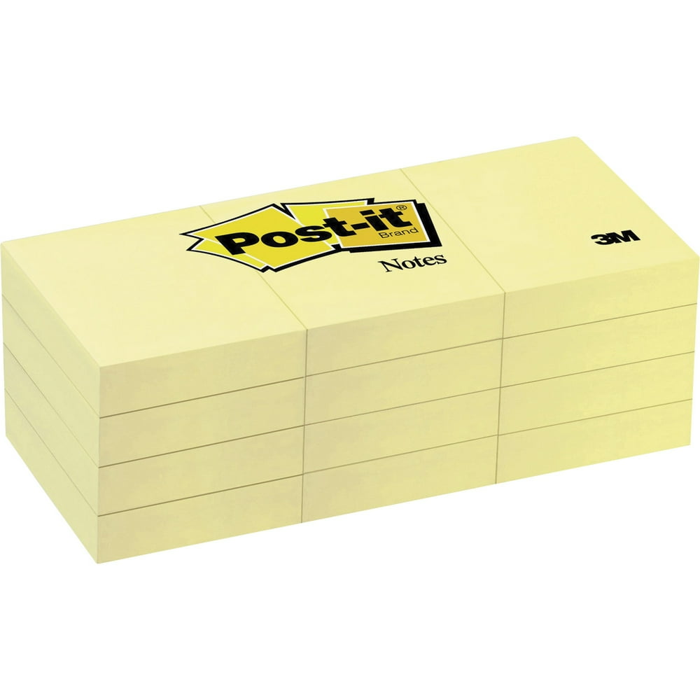 Postit Notes, 1.5 in x 2 in, Canary Yellow