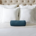 thumbnail image 4 of Sorra Home  Velvet Bolster Pillow 16 in x 6 in x 6 in - Harbor, 4 of 5