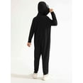 thumbnail image 6 of GYRATEDREAM Kids Halloween Skeleton Costume Boys Girls Glow in the Dark Skull Jumpsuit with Hood 3-12T, 6 of 10