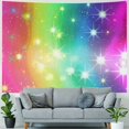 thumbnail image 4 of Chilfamy Glitter Rainbow Tapestry Wall Hanging Colorful Stripes Tapestry for Kids Boys Girls Pastel Wall Tapestry Multicolor Wall Art for Bedroom Living Room Painting, 4 of 6