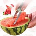 thumbnail image 5 of Stainless Steel 3-in-1 Watermelon Cutter Slicer Fork Tool Set Kitchen Gadgets (BPA Free, FDA Free), 5 of 5