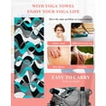 thumbnail image 5 of Aqua Stripe Yoga Towel for Hot Yoga Non Slip, Ombre Grey Moire Geometric Modern Abstract Yoga Mat Towel Absorbent Yoga Sweat Towels Microfiber Hot Yoga Blanket for Bikram Pilates 26"x70", 5 of 7