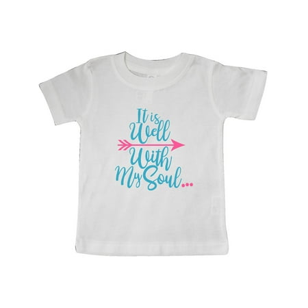 

Inktastic It Is Well with my Soul Pink Arrow Gift Baby Boy or Baby Girl T-Shirt