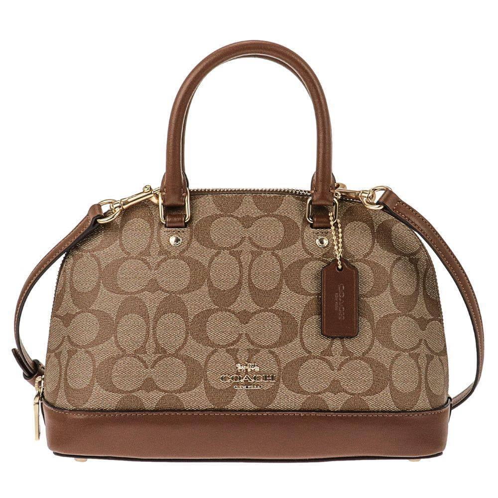 NEW WOMEN'S COACH (F27583) SIGNATURE KHAKI MINI SIERRA SATCHEL HANDBAG ...