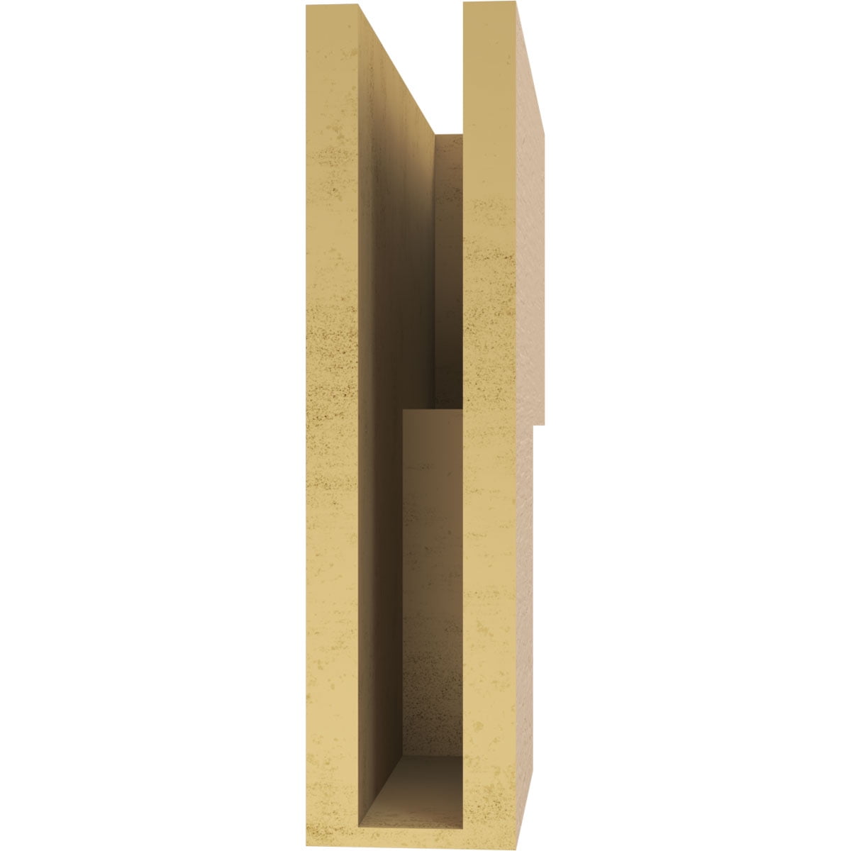 4"W x 16"D x 16"H Thin Chapel Hill Rough Cedar Woodgrain TimberThane Corbel, Primed Tan