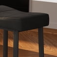 thumbnail image 4 of QinaQin Bancos para barra de 24 pulgadas con asiento curvo acolchado, diseño tapizado y fácil armado para isla de cocina o desayunador, 4 of 7