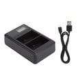 thumbnail image 2 of Herwey E6 Camera Battery Charger Mini USB Dual Slot With LCD Display For 60D 70D 5DII, 2 of 8