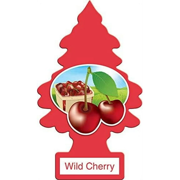 LITTLE TREES Car Air Freshener | Hanging Paper Tree for Home or Car | Wild Cherry | 3 Pack