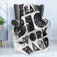 thumbnail image 4 of Indie Soft Flannel Fleece Throw Blanket, Dream Big Work Hard Typography Design with Galaxy Outer Space Modern Words, Cozy Plush for Indoor and Outdoor Use, 60" x 80", Black Grey White, by Ambesonne, 4 of 5