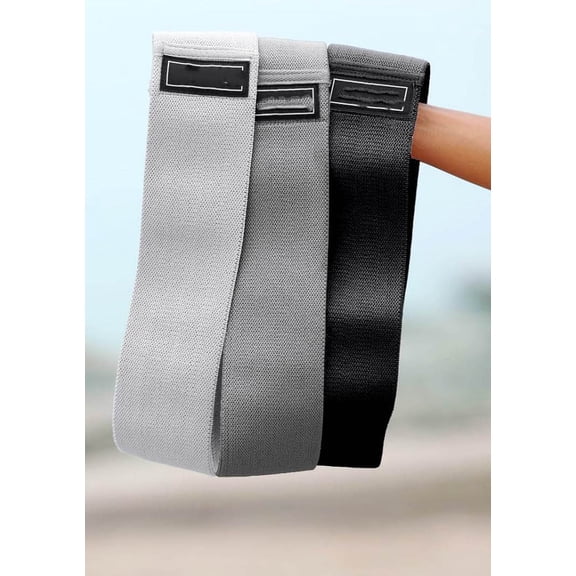 Wide Fabric Resistance Bands for Working Out | 3 Strength Level Non-Slip Exercise Booty Bands | Comes with a Bag and Tape Measure | for Gym, Yoga, Pilates