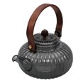 thumbnail image 1 of Tea Kettle Glass Teapot Flower Tea Kettle Water Kettle with Handle for Home Office 800ml, 1 of 9