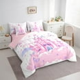 thumbnail image 3 of Castle Fairy Kawaii Princess Castle 7-Piece Twin Bedding Sets for Girls Women Children,Flying Butterflies Bedding Comforter Set,Dreamy Princess Breathable Sheet Sets,Ultra Soft Home Decor, 3 of 8