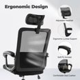 thumbnail image 6 of Sweetcrispy Ergonomic Office Chair High Back Mesh Gaming Desk Chair with Adjustable Headrest and Lumbar Support, 6 of 8