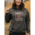 thumbnail image 2 of Urban Hockey Hoodie for Men and Women, Unisex Pullover Hooded Sweatshirt, Comfortable Cotton Poly Blend, Casual Everyday Streetwear, 2 of 5