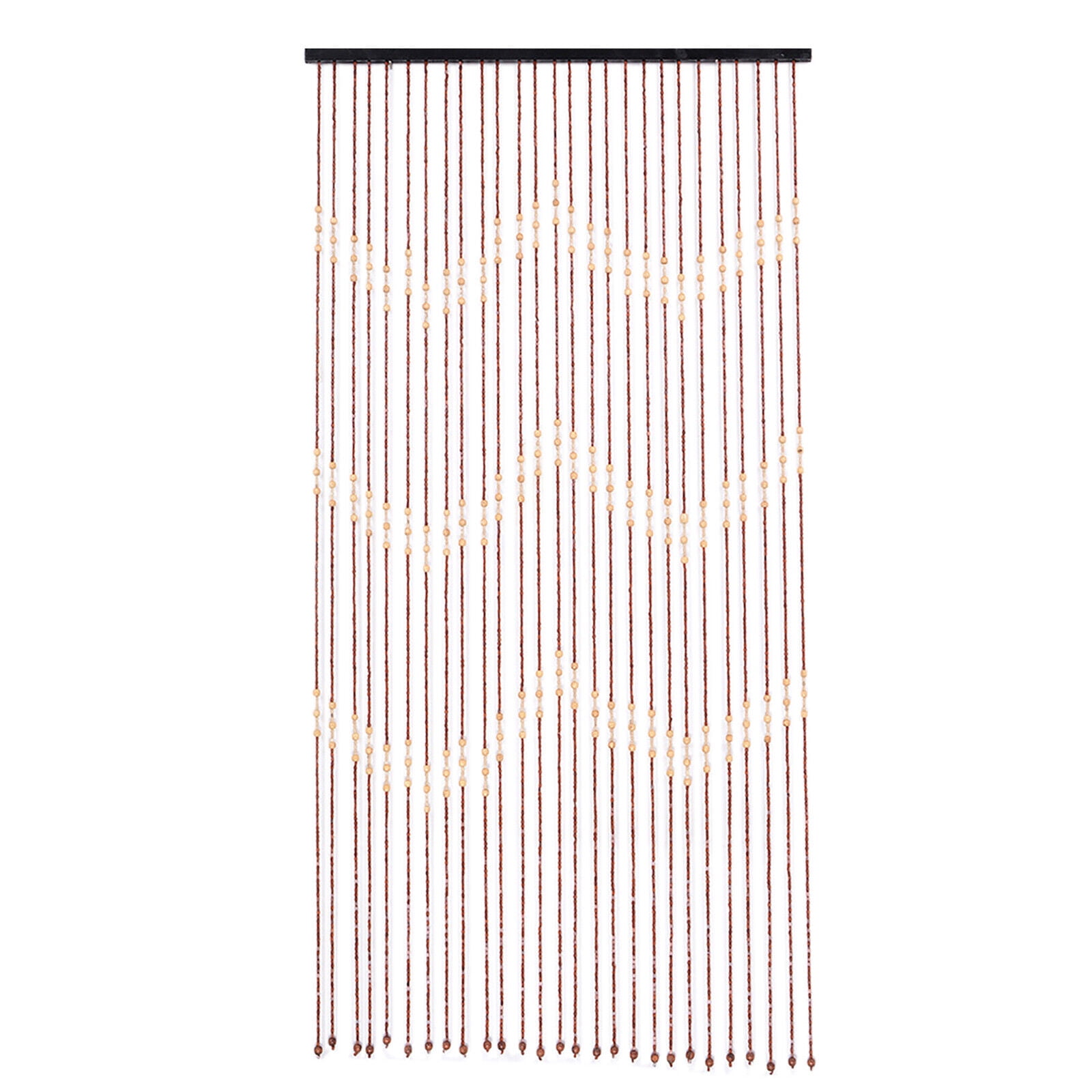 Retro Bamboo Grains and Wood Bead Curtain 27 Lines 35.4*68.9inch for Decoration or Improvement of the Layout