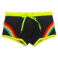 thumbnail image 2 of FcBaudy Men's Three-dimensional Flat-angle Swimming Trunks With Bra Cups To Embarrassment Four-cornered Swimming Trunks For Men man short, 2 of 9