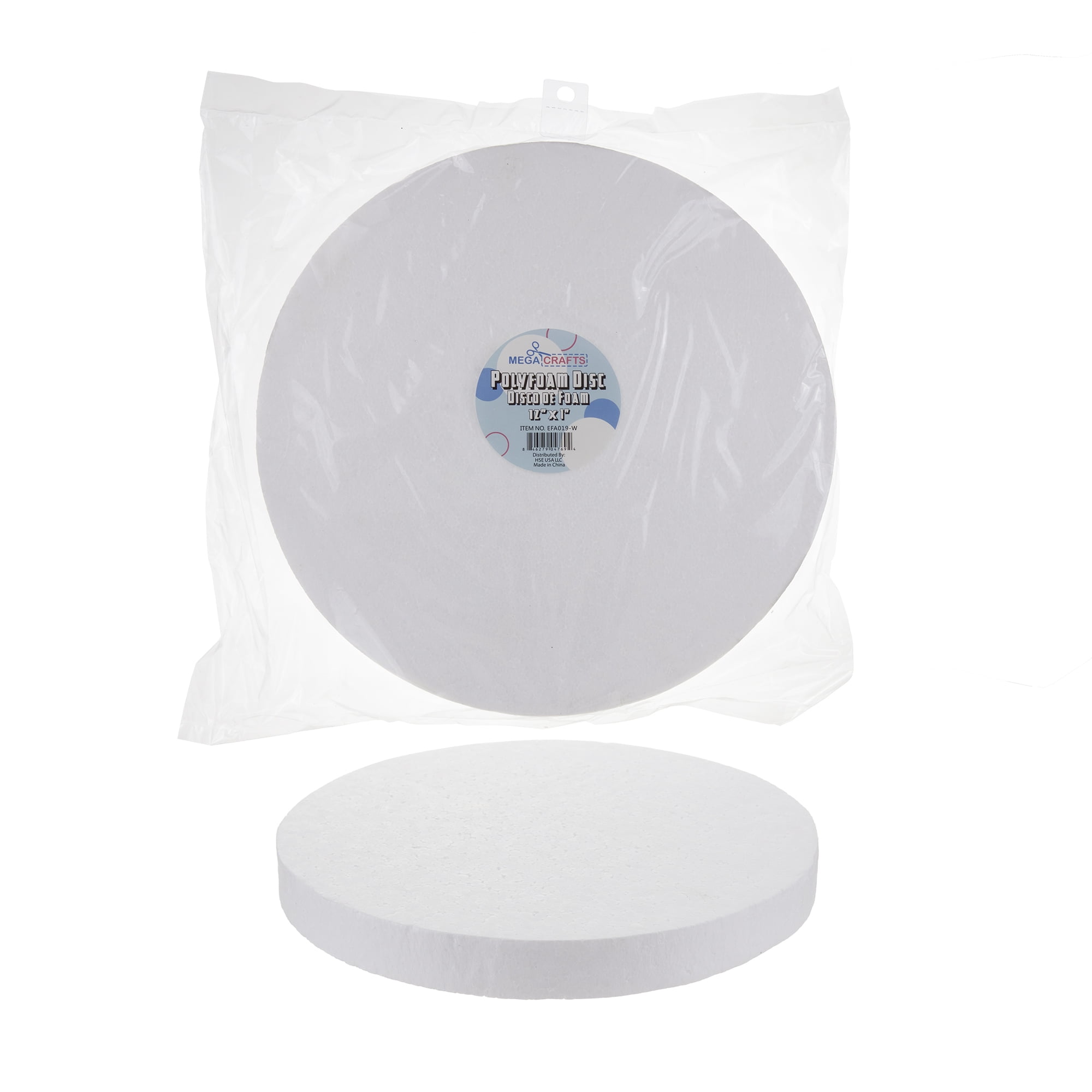 Mega Crafts - 1 Pcs Poly Craft Foam 12'' Inch Disc | Durable, Solid ...