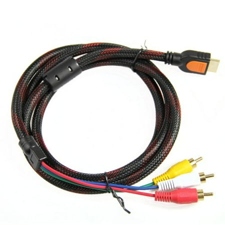 - 5Ft 1.5m HDMI To 3-RCA Video Audio AV Component Converter Adapter Cable For HDTV DVD