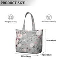 thumbnail image 5 of Flower Women's Large Weekend Travel Bag Moving Canvas Handbag Thick Double Layer Beach Weekend Travel Unisex Hospital Maternity Delivery with Toiletry Waterproof, 5 of 5