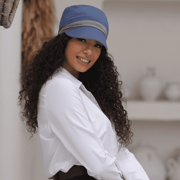 Alessia (Gris y Plateado) Sombrero de Moda de Lujo Reversible para Mujer / Suave Regalo de Sombrero de Playa, Protección UPF 50+ Sun con Borde / Disponible en 2 Colores / Talla Nica