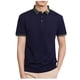 thumbnail image 1 of Mens Casual Manga Corta Botón Abajo Camisas de Color Sólido Botón Turndown Cuello Blusa Camisa, Poliéster, 1 of 5