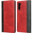 thumbnail image 6 of Galaxy Note 10 Wallet Case,Premium PU Leather Flip Folio Case with Card Slot,Kickstand Holder Magnetic Closure [TPU Shockproof Interior Protective Case] for Samsung Galaxy Note 10,Red+Black, 6 of 9