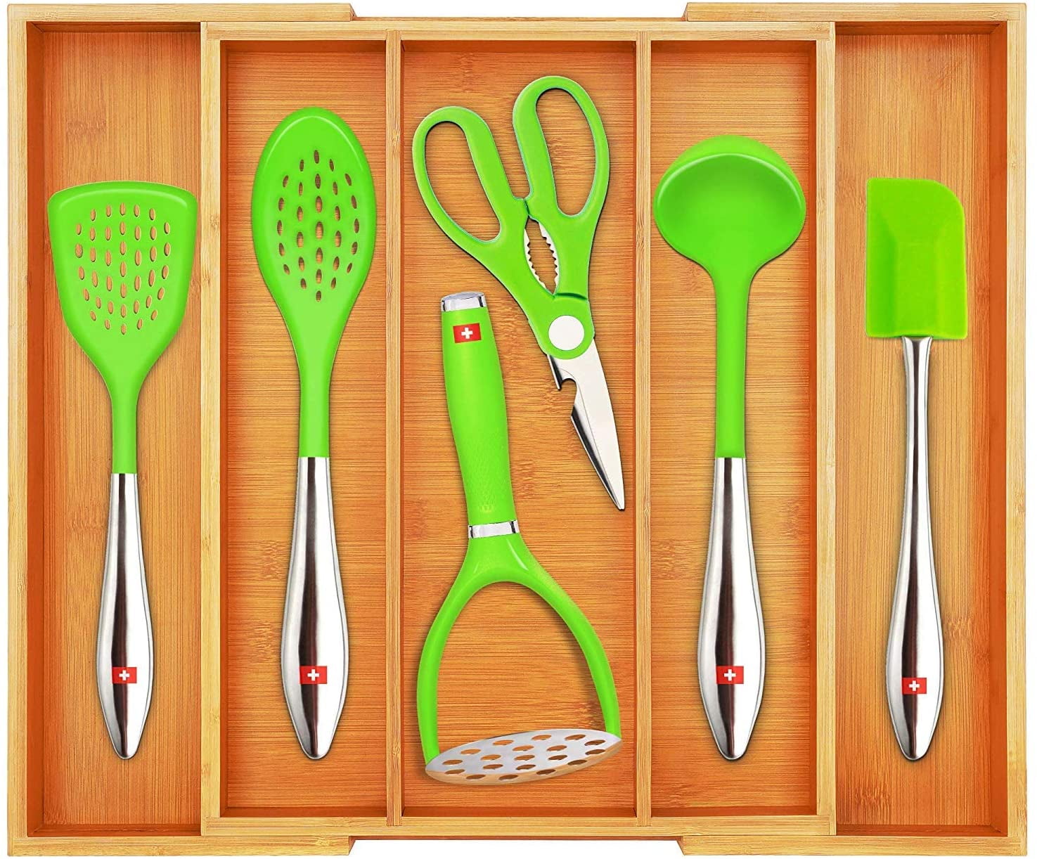 kitchen utensil set and holder