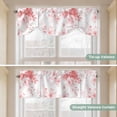 thumbnail image 5 of Pink Floral Art Tie Up Valance Curtains for Windows, Kitchen Curtains Window Treatments, Watercolor Botanical Spring Flowers Short Window Shades Valances for Bedroom Bathroom Cafe 42"x18", 5 of 8