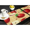 thumbnail image 5 of Placemats Set of 4 Red Apples Place Mat for Dining Table Washable Cotton Linen Table Mats, 5 of 6