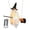 A, variant on Eczipvz Halloween Decorations Outdoor, 5FT Hanging Ghosts on Brooms with Built-in Warm Lights, Hanging Flying Ghost Decor with Witch Broom for Lawn Patio Porch Backyard Front Yard