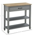 thumbnail image 3 of HomCom Modern Style Sofa Console Entry Hallway Table with Multifunctional Design, Sturdy Build, and Large Storage, Grey, 3 of 8