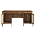 thumbnail image 5 of Capri 58" Wood Grain Office Desk in Walnut, 5 of 10