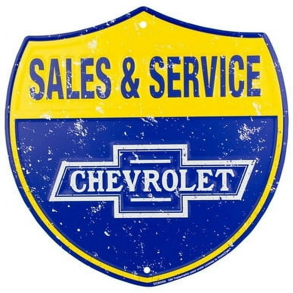 HangTime Chevrolet Sales & Service 12x12 inch shield sign