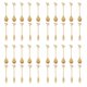 thumbnail image 1 of 20 Cuchara + 20 Tenedores Hoja de Acero Inoxidable Cuchara para Pastel de Café Tenedor Cucharas Dorado, 1 of 8