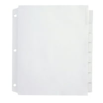 Office Depot Insertable Extra-Wide Dividers With Big Tabs, Clear, 8-Tab, OD14796