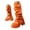Orange, variant on Women's Knee High Boots Platform Fold Over Riding Biker Boot Pull on Shark Ruched Booties Green 7