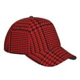 thumbnail image 3 of Daiia Red Black Houndstooth Baseball Cap Men Women Classic Adjustable For Running Workout And Outdoor Activitie All Season Dad Hat Gift, 3 of 9