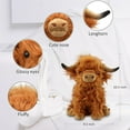 thumbnail image 3 of WJCA 10.5” Cute Fluffy Highland Cow Stuffed Animal - Realistic Highland Cattle Plush Toy, Soft Decor & Cuddle Toy for Kids, Babies, Girls & Boys, 3 of 6