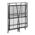 thumbnail image 4 of Pemberly Row Modern Three-Tier Ladder Folding Black Metal Shelf, 4 of 7