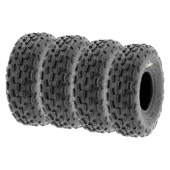 SunF ATV/UTV All Terrain Quad Tire 21x7-8 21x7x8 6 PR Tubeless A029 (Set of 4)