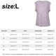 thumbnail image 2 of Camisetas informales con manga casquillo para mujer, blusas básicas de verano, blusa holgada con manga de murciélago (púrpura), 2 of 5