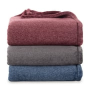 EcoThread™ Plush Heathered Soft Oversized Throw Blanket, Gray