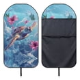 thumbnail image 5 of Uorisanigo Waterproof Car Seat Towel Cover Front Car Seat Covers Non-Slip Pink Hibiscus Turtle Bucket Seat Sweat Proof Protector Universal Fit for Vehicles,Cars,Suvs,Vans,Sedans, 5 of 6